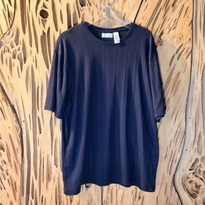 Concepts by Claiborne Men's Black Ribbed Tee. Size: XXL